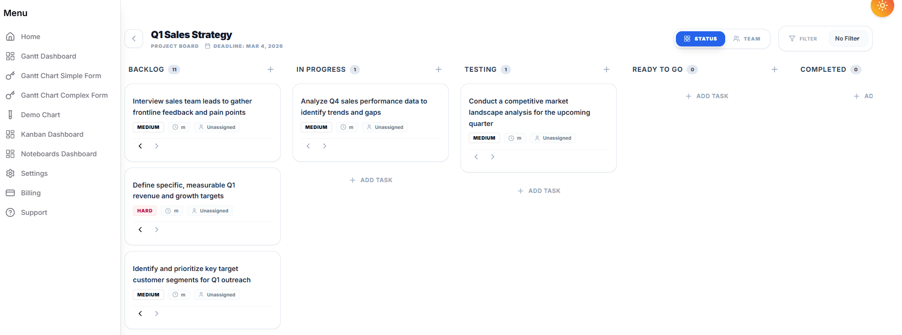 Visualizing Project Progress: A Multi-View Approach